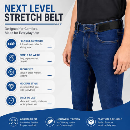 Seamless Comfort Buckle-Free Elastic Belt