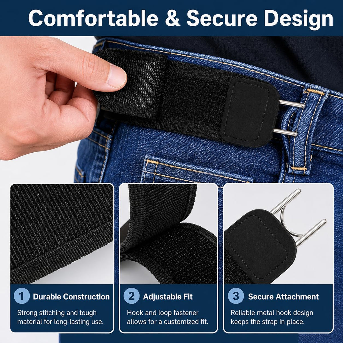 Invisible Comfort Elastic Stretch Belt